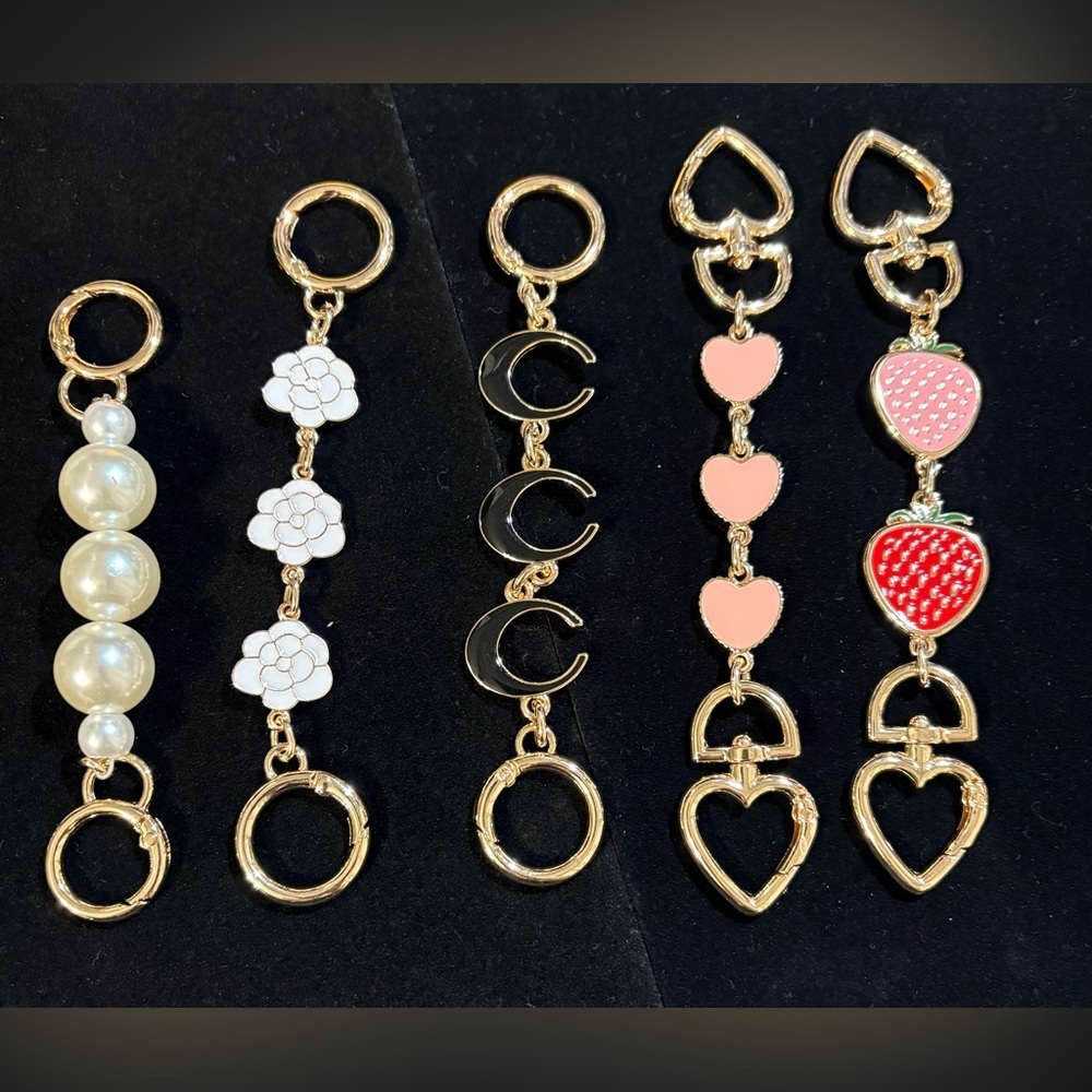 Gold or Silver Enamel Purse Strap Extenders